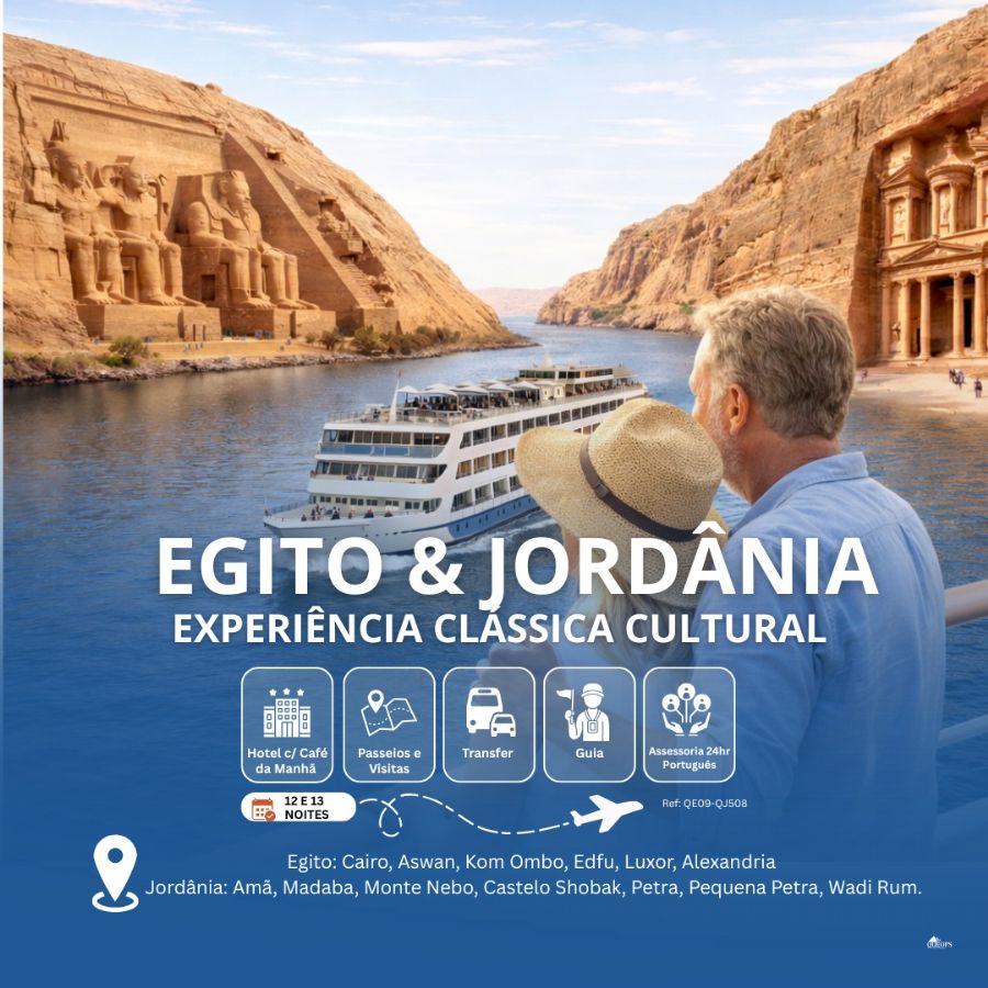 EGITO & JORDANIA - EXPERIÊNCIA CLÁSSICA CULTURAL (QE09-QJ508)